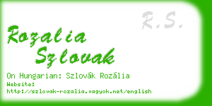 rozalia szlovak business card