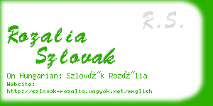 rozalia szlovak business card